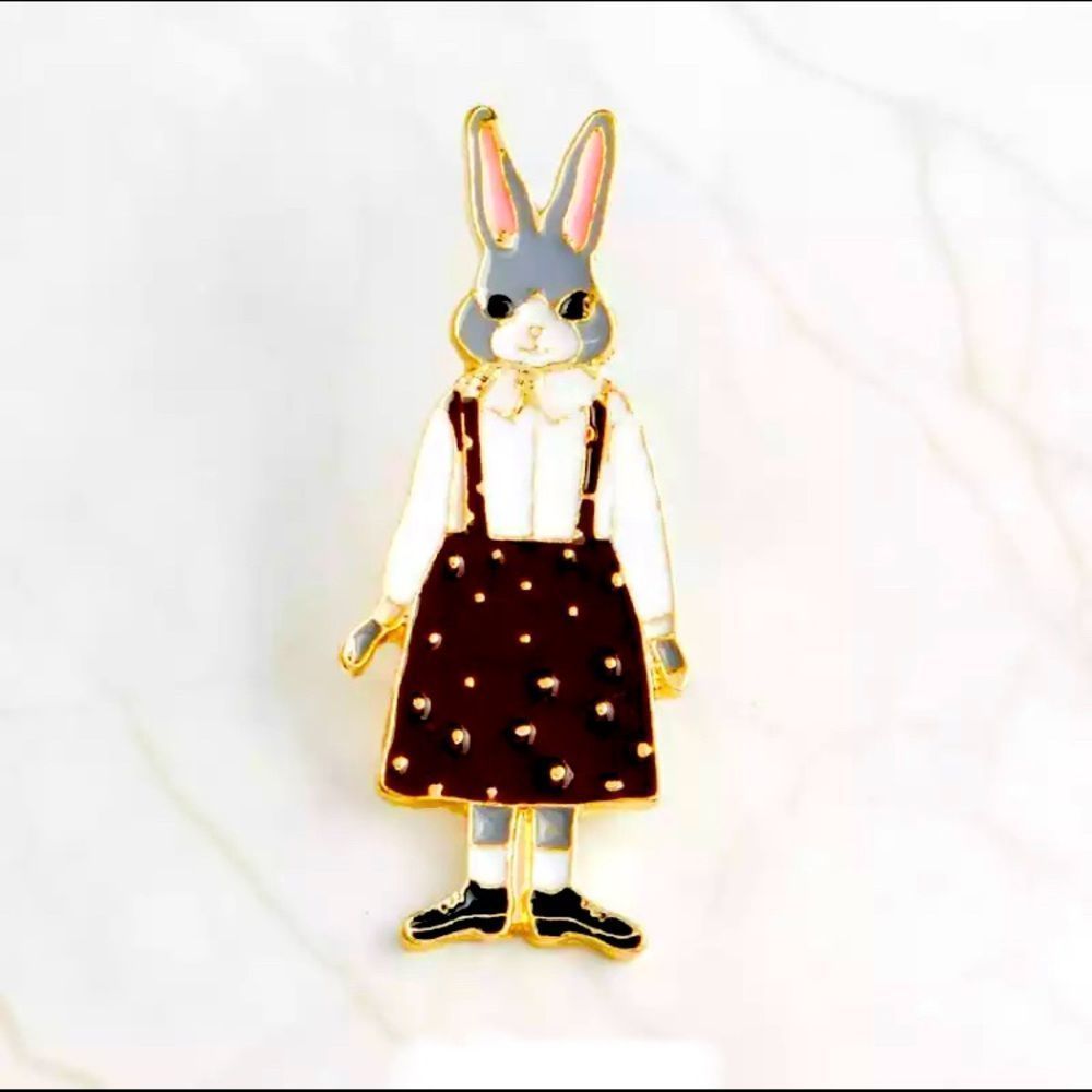 Enamel Rabbit 🐰 Brooches Pin Set - Picture 8 of 11